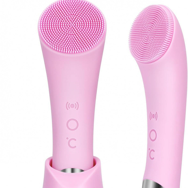 Electric silicone facial cleansing brush
