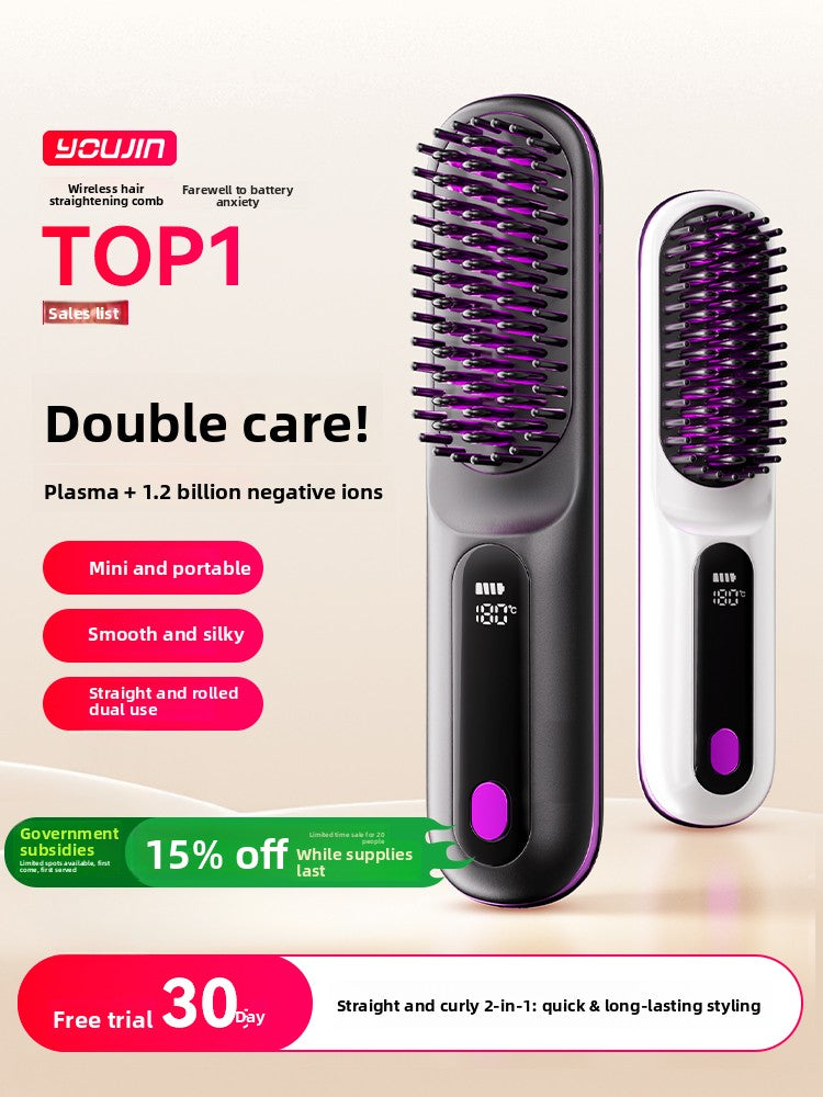 Wireless Hair Straightening Comb