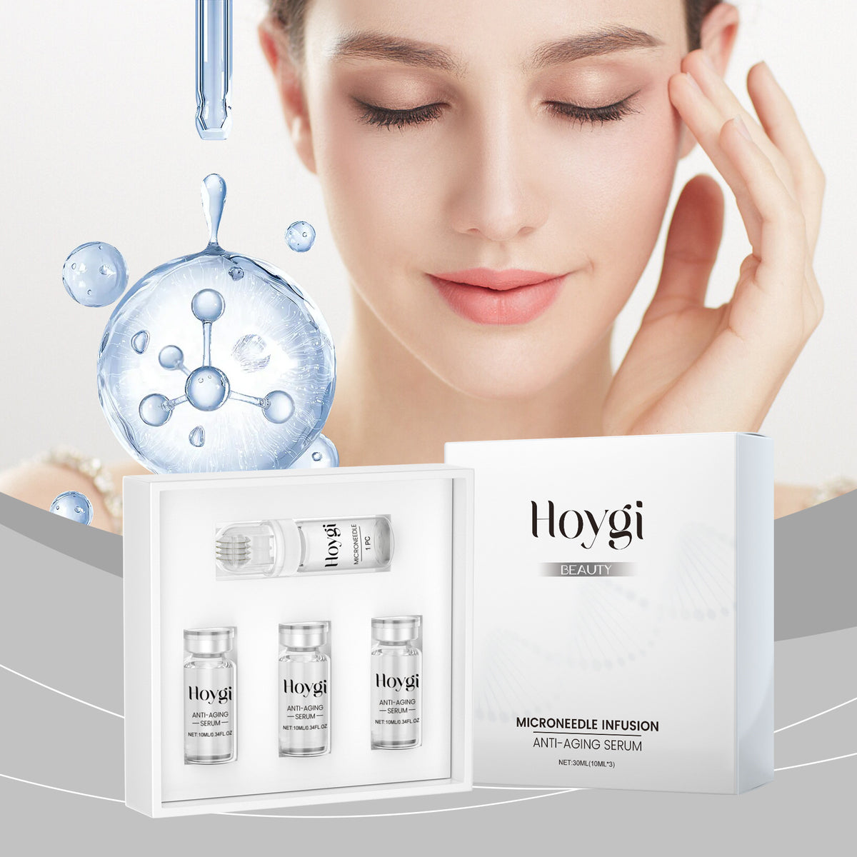 Hyaluronic Acid Essence Roller Set