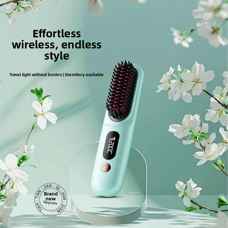 Wireless 2-in-1 Straightening & Curling Comb