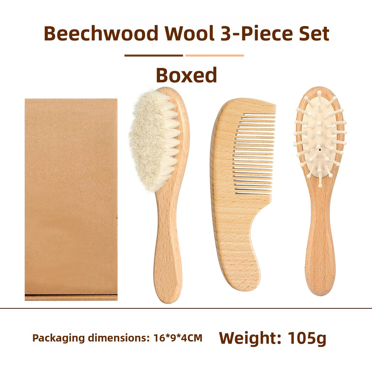 Wooden Hair Care Comb Set