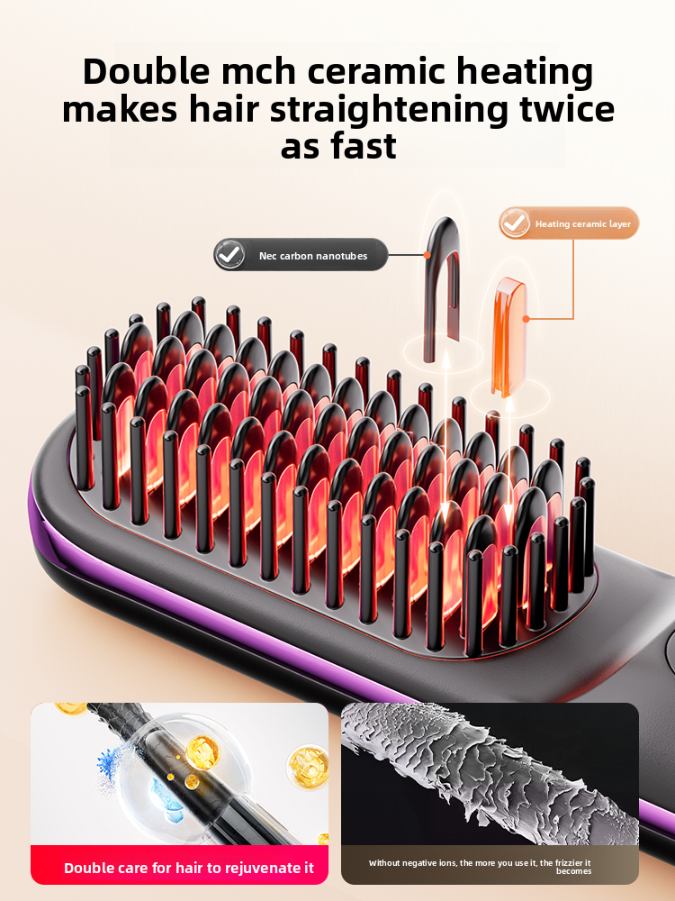 Wireless Hair Straightening Comb
