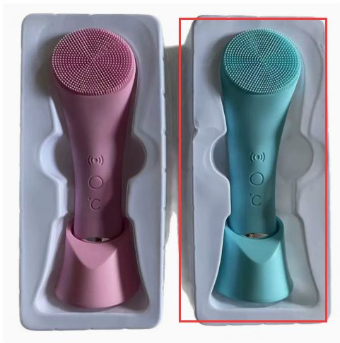 Electric silicone facial cleansing brush