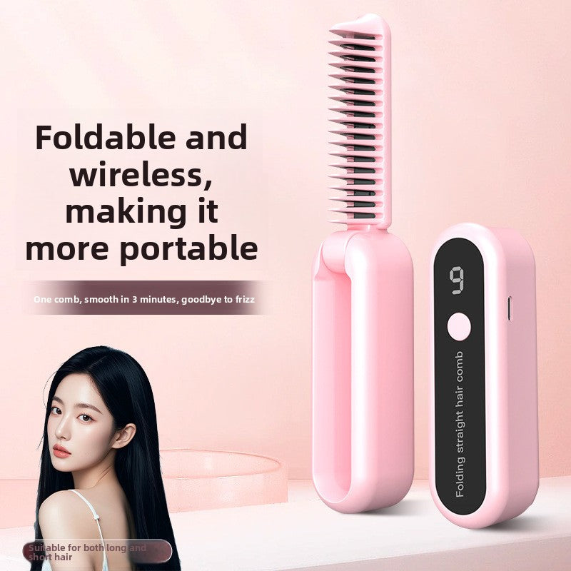 Wireless Ceramic Hair Straightener Comb