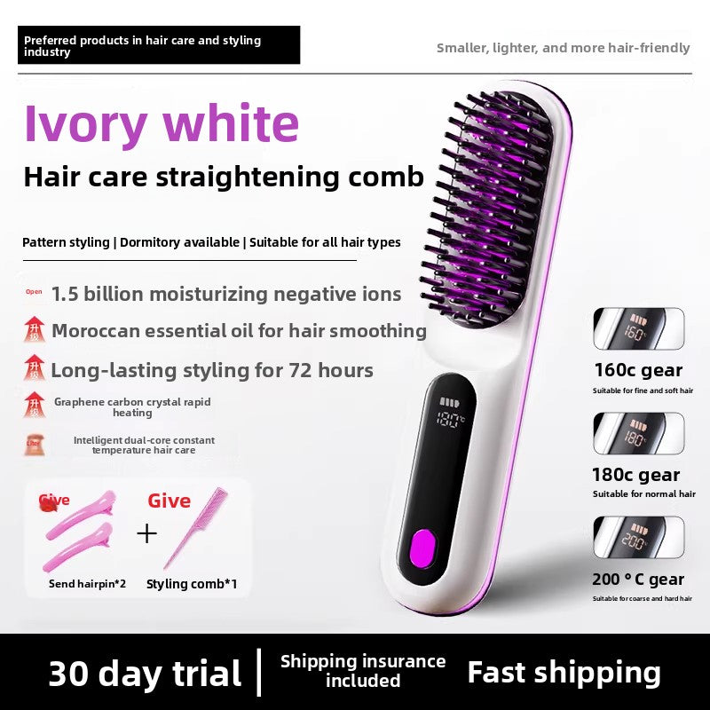 Wireless Hair Straightening Comb