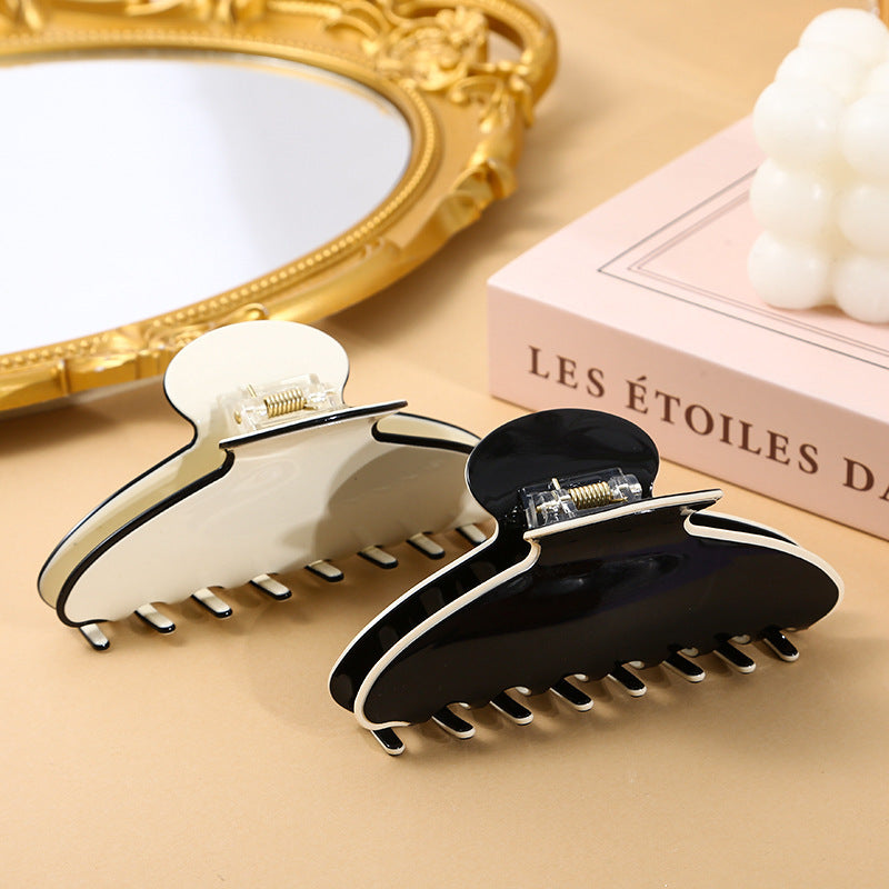 High-End Acetate Large Hairpin Shark Clip French Style Hair Accessory