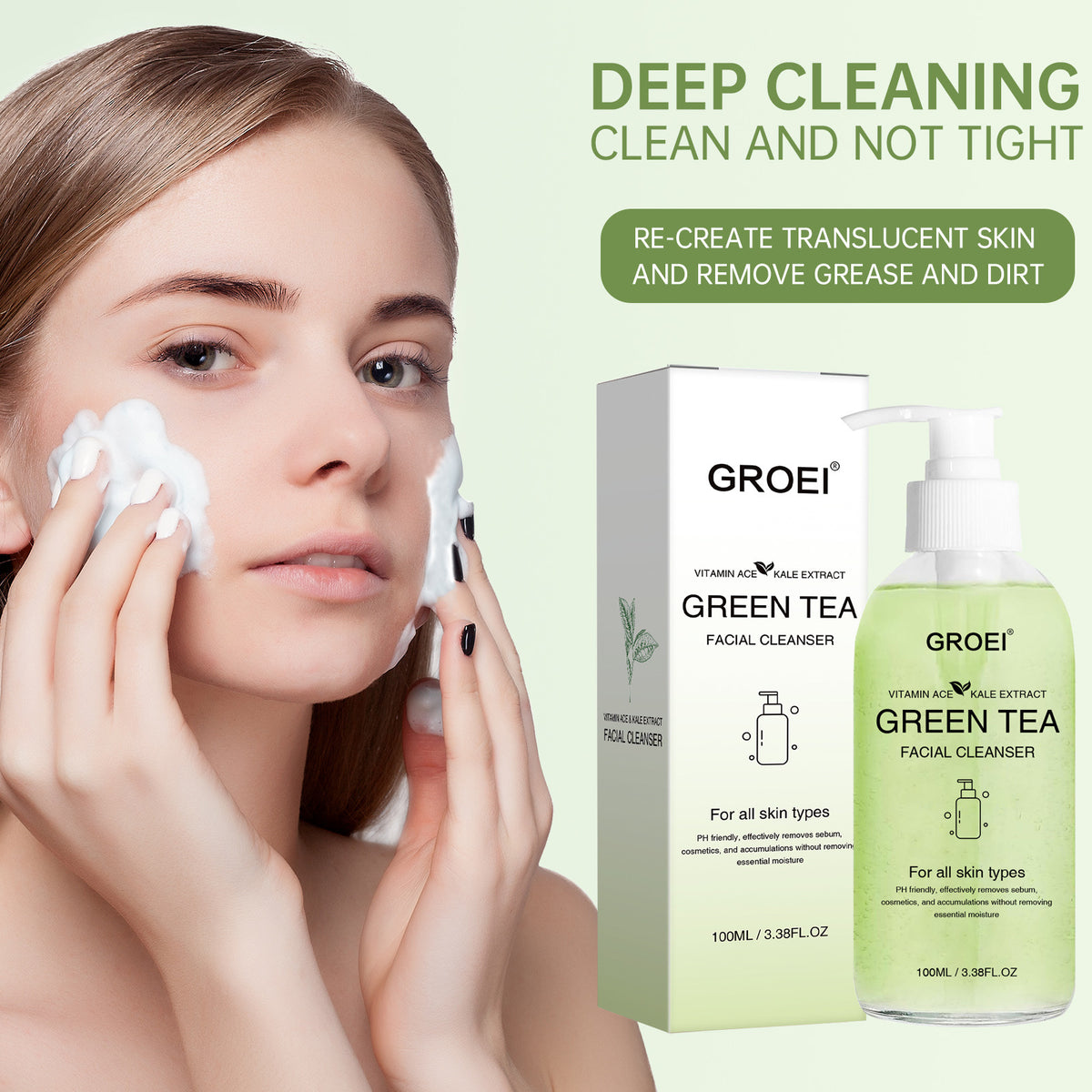 Brightening Foam Facial Cleanser with Hydration