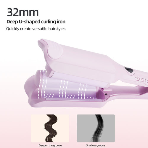 Ceramic Hair Curler with LCD Display and Adjustable Temperature