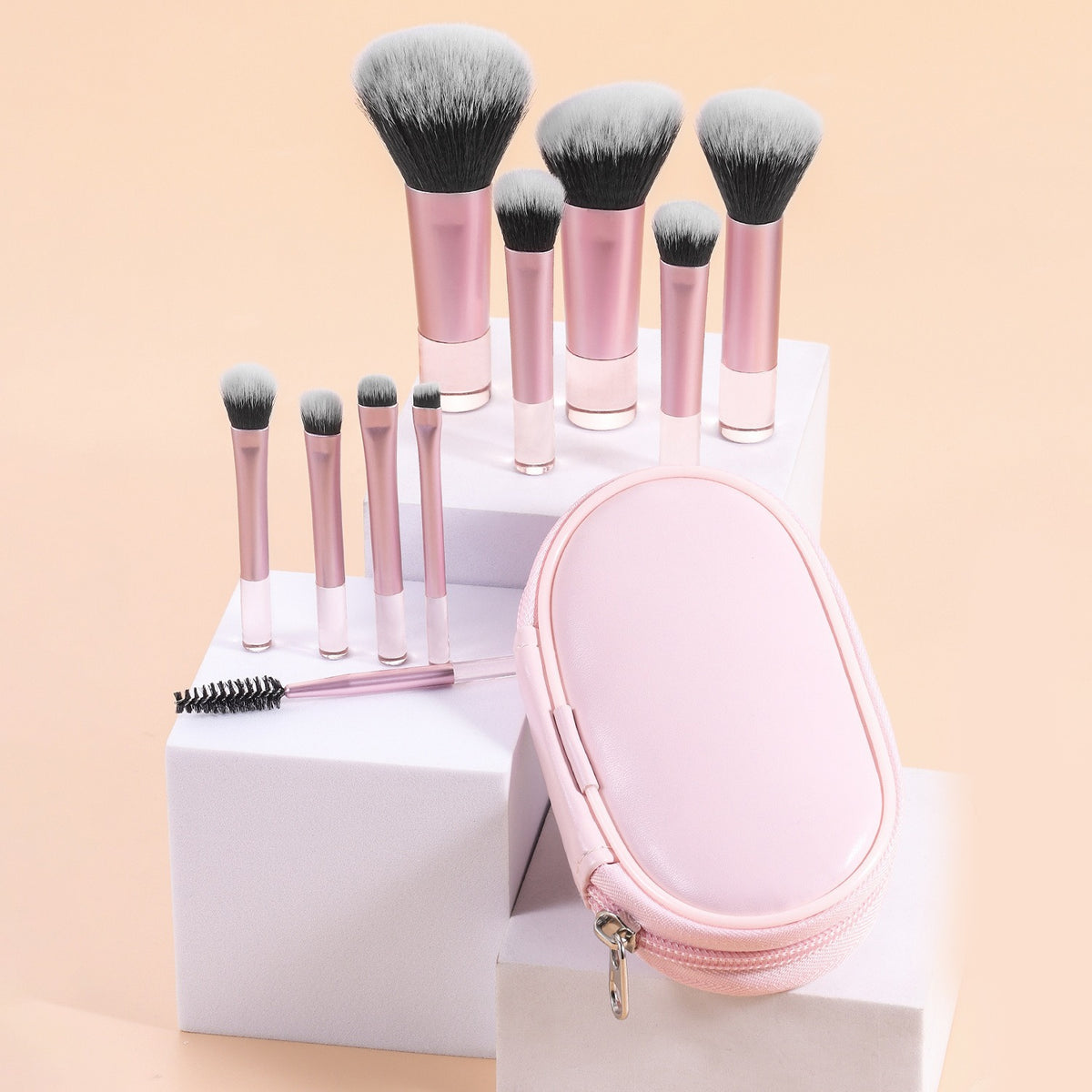 Mini Makeup Brushes with Brush Pouch