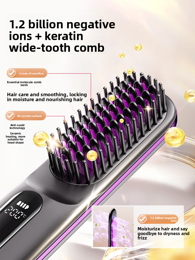 Wireless Hair Straightening Comb