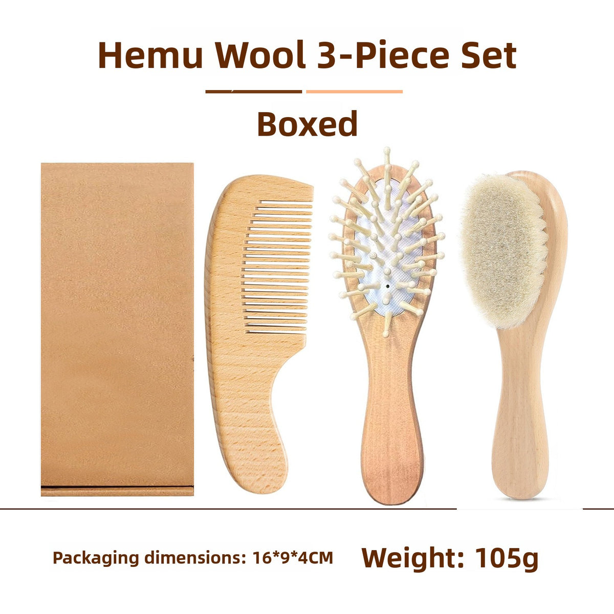 Wooden Hair Care Comb Set