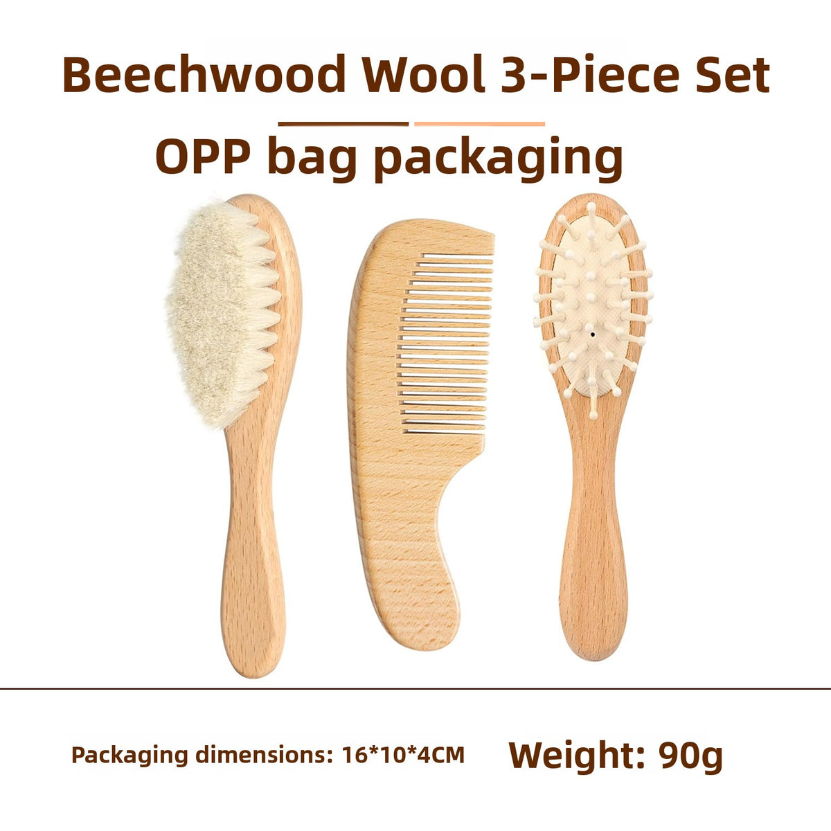 Wooden Hair Care Comb Set