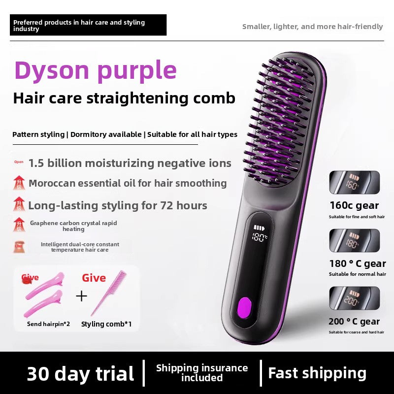Wireless Hair Straightening Comb