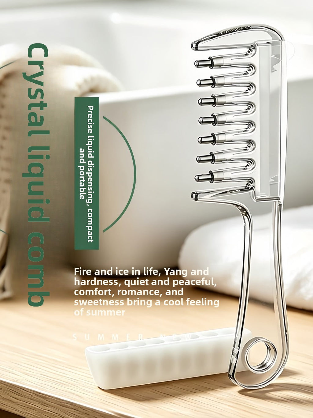 Crystal Liquid Application Comb for Hair Serums