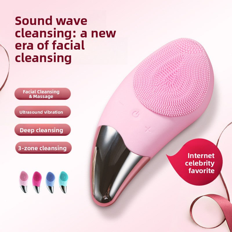 Ultrasonic Silicone Facial Cleansing Device