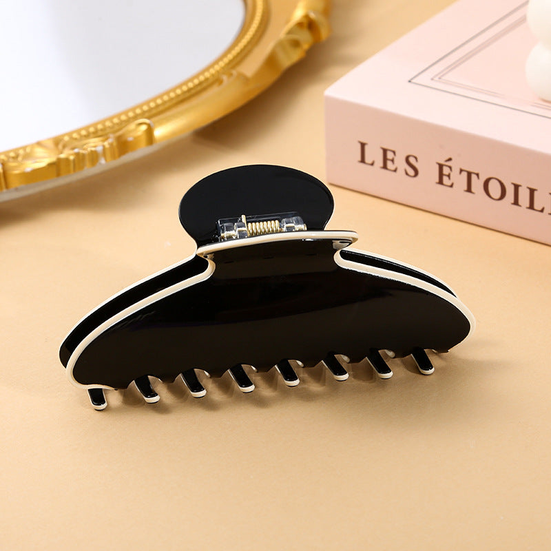 High-End Acetate Large Hairpin Shark Clip French Style Hair Accessory